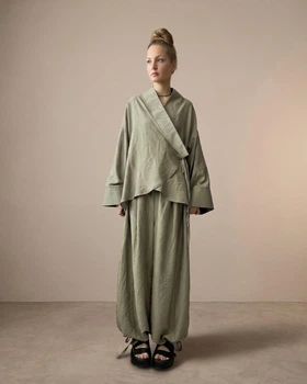 Женский костюм кимоно модель 130 оливка XS
