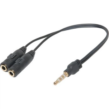 Переходник Jack 3.5mm M 4pin to 2 Jack 3.5mm F (Audio+MIC) Headset Jack Defender (63012)