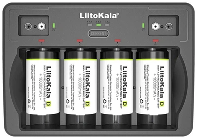 Зарядное устройство Liitokala Lii-D4 / 4+2 канала / для аккумуляторов AA, AAA, 18650, 26650, 32700, Крона