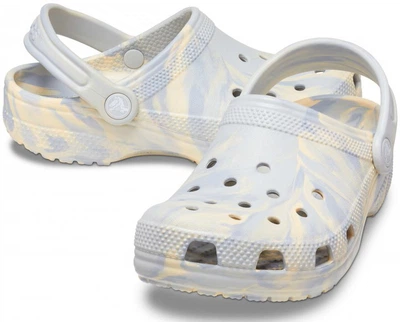 Дитячі крокси Crocs Kids' Classic Marbled Clog Bone/Multi (33/34, бежевий)