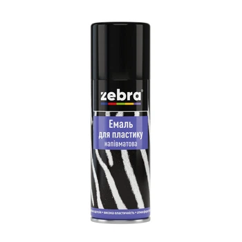 Эмаль аэрозольная для пластика ZEBRA полуматовая 400 мл