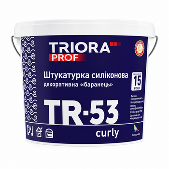 Штукатурка декоративная акриловая для фасадов и интерьеров TRIORA TR-53 Curly «Барашек» 20 кг