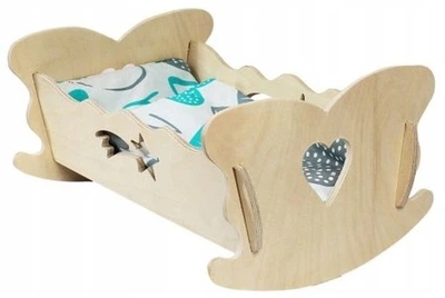 Kołyska dla lalek Bączek 05347 drewniana 36 cm (5905914005347)