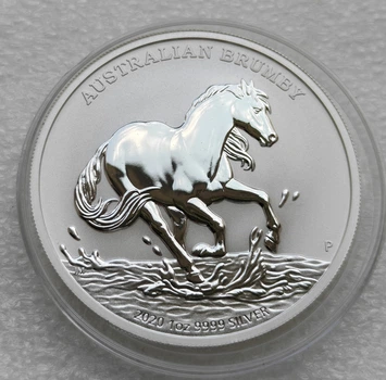 Серебряная монета Австралийский Брамби 2020 (Brumby) 1 унция серебра 9999 пробы. Тираж 25 000