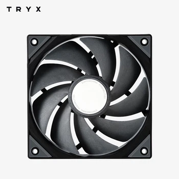 Вентилятор TRYX (Chuangkexingxi) ROTA Dark Star PRO 120 мм, высокопроизводительный, черный (подшипник FDB/лопасти LCP/низкий уровень шума/корпусный вентилятор/компьютерный компонент)
