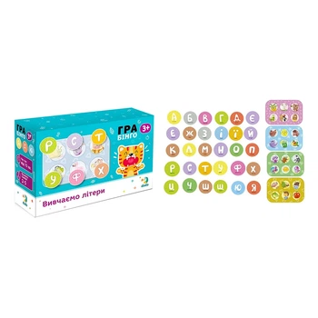 Настольная игра DoDo Бинго Вивчаємо літери, 300197