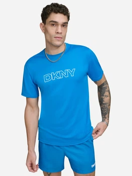 Футболка спортивная длинная мужская Donna Karan NY (DKNY) 47175715 2XL Синяя (1161203150)