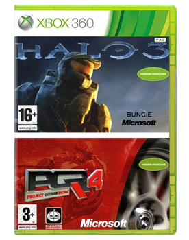 Игра Microsoft Xbox 360 Halo 3 / Project Gotham Racing 4 Английская Версия DVD 2шт Б/У