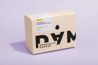 Кава в зернах DAM Coffee Colombia Quebraditas SL28 для фільтра 250 г