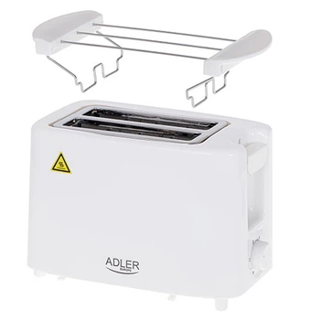 Тостер Adler AD 3223 на 2 тости 900 Вт, 6 рівнів підсмажування
