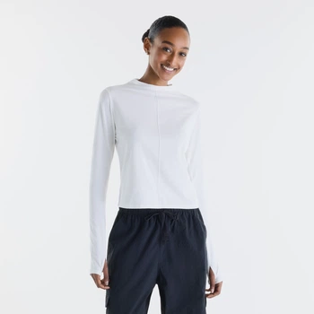 Женский белый лонгслив New Balance Athletics Crafted 38 (M) (WT6249R9SST)