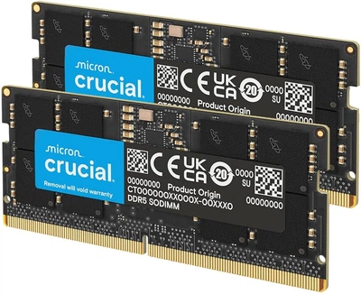 Комплект оперативной памяти для ноутбука Crucial 64GB (2x32GB) DDR5 4800MHz SO-DIMM (CT2K32G48C40S5.M16A1)