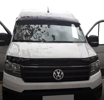 Козырек на лобовое стекло (черный глянец, 5 мм) для Volkswagen Crafter 2017-2024 гг