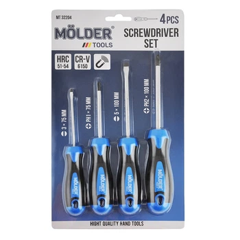 Набор отверток 4 шт. "Molder" (МТ32204) блистер (8 шт/уп)