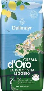 Кава в зернах Dallmayr Crema d`Oro La Dolce Vita Leggero 1 кг