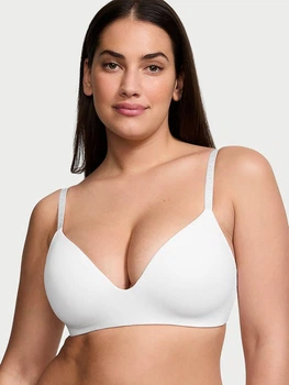 Бюстгальтер без косточек бесшовный Victoria's Secret 523290039 34D Белый (1161165785)