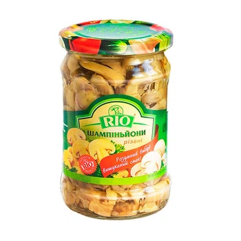 Печериці RIO мариновані різані 280 г