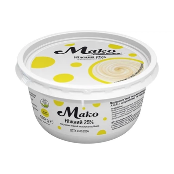 Маргарин м'який Мако Ніжний 25% 500г