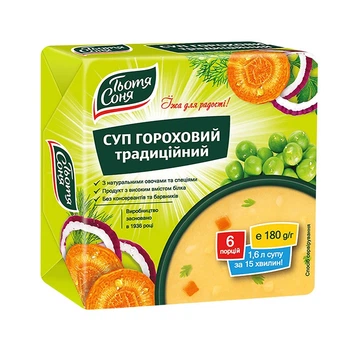 Суп гороховий Традиційний Тьотя Соня Брикет 180г