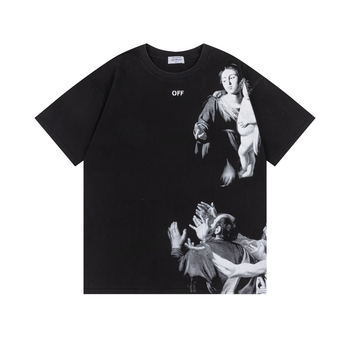 Футболка OFF-WHITE темно-сірий меланж L