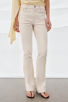 Джинси zw collection bootcut із середньою посадкою Zara 8246/057 XXL/44 Молочні (0824605771244)