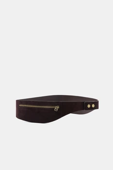 Ремінь-поясна сумка зі 100% замші Zara 1736/005 80 Коричневий (0173600570080)