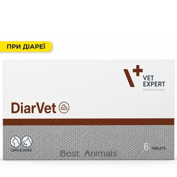 Харчова добавка VetExpert DiarVet при гострій діареї у котів і собак, 6 таблеток (5902414204478)