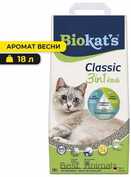 Бентонітовий наповнювач Biokat's Біокетс для котячого туалету аромат весни 18 л (4002064613796)