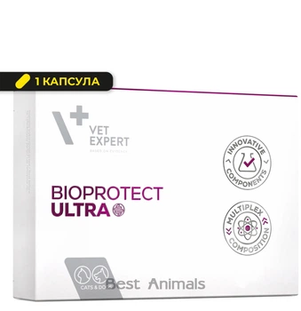 Харчова добавка для мікрофлори кишківника котів і собак VetExpert BioProtect Ultra, 1 капсула (5902414214507)