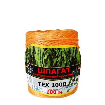 Шпагат полипропиленовый крученный оранжевый ЗРостай, 100 м (1000 tex) (3870-06)