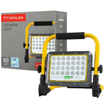 LED прожектор аккумуляторный IP65 20W 900Lm 5000K TITANUM TL-FA-105