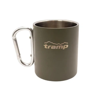Термокружка туристическая Tramp UTRC-122 с карабином 350 мл olive (Niz17225)