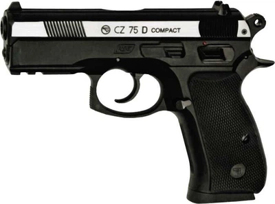 Пистолет пневматический ASG CZ 75D Compact 4,5 мм вставка никель