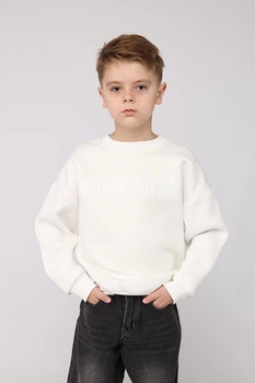 Світшот для хлопчика YUKI молочний 134 ЦБ-00284531