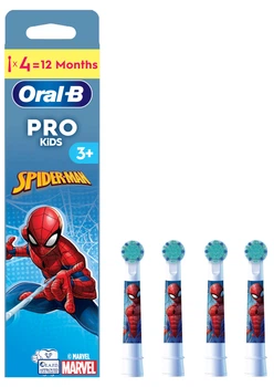 Насадки для електричної зубної щітки Oral-B Kids Людина-павук, 4 шт (8006540805237)