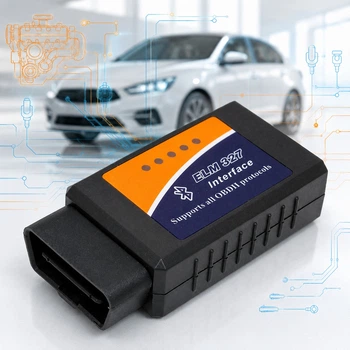 Автомобильный диагностический сканер ELM327 V1.5 Bluetooth OBD2 для Android и ПК