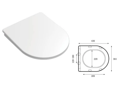 Сиденье для унитаза IMPRESE DOBRY, ROZKOS, LABE duroplast slim slow-closing c06802203/c06310103