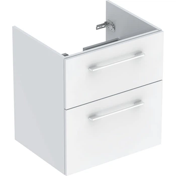 Шкафчик для встраиваемого умывальника slim rim 60см с двумя ящиками 58,8х63,5х50,2 см GEBERIT SELNOVA SQUARE 501.204.00.1, белый