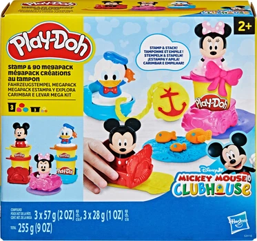 Zestaw kreatywny z ciastoliną Hasbro Play-Doh Disney: Klub przyjaciół Myszki Miki – Stempluj i ruszaj G3110 (5010996359551)