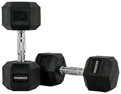 Гантель шестигранна THUNDER 15 кг (ISL_HEXAGONAL-DUMBBELLS-15KG)