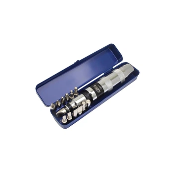 Отвертка ударная SATRA с адаптером 1/2" × 5/16" и битами 14 предметов (S-90211)