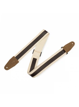 Ремень для гитары Levy's MC2CG-NAT-DBR Cotton Combo Series (Natural/Dark Brown)
