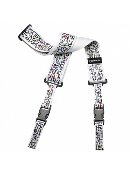 Ремень для гитары DiMarzio STEVE VAI CLIPLOCK - ART STRAP WHITE