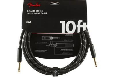 Кабель инструментальный FENDER CABLE DELUXE SERIES 10' BLACK TWEED