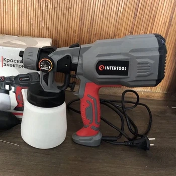 Краскораспылитель Intertool BRP 550 Вт электрический с системой HVLP быстрая разборка Click Clack 0 8 л для мебельного производства и окрашивания поверхностей