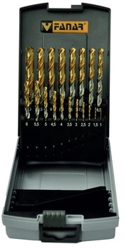 Набор сверл по металлу и INOX Fanar CZW-24 HSSE TiN 1.0–10.5 мм 24 шт (2000011188672)