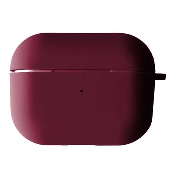 Чохол для AirPods PRO SILICONE CASE/MICROFIBER Marsala
