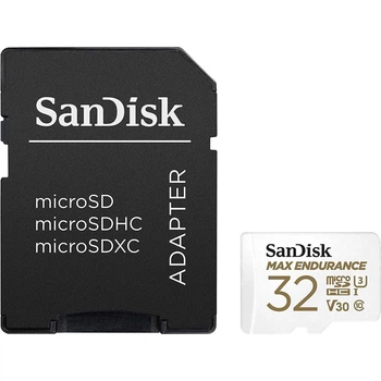 Карта пам'яті SanDisk microSDHC 32GB UHS-I Max Endurance U3 V30 R-100MB/s + SD Adapter (SDSQQVR-032G-GN6IA) [174431]