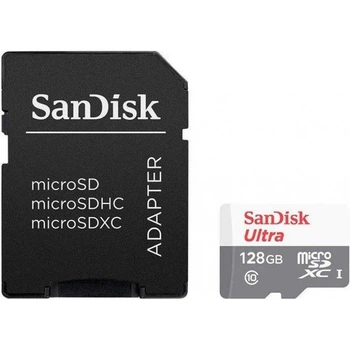 Карта памяти SanDisk microSDXC 128GB UHS-I Ultra A1 + SD Adapter (SDSQUNR-128G-GN3MA) [174292]
