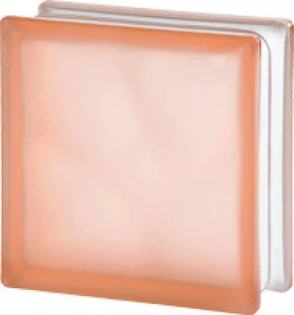 Стеклоблок розовый "Волна" матовый с 2-х сторон Pink Wave Sahara 2S 1919/8